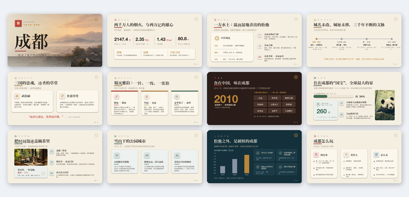 视觉叙事 / 文化介绍模板预览