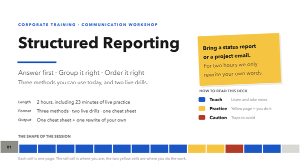 Corporate Training / Workshop template preview