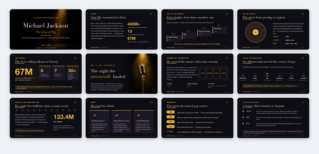 Biography / Brand Story template preview