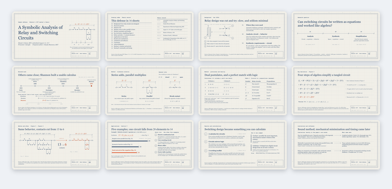 Thesis Defense / Research Talk template preview